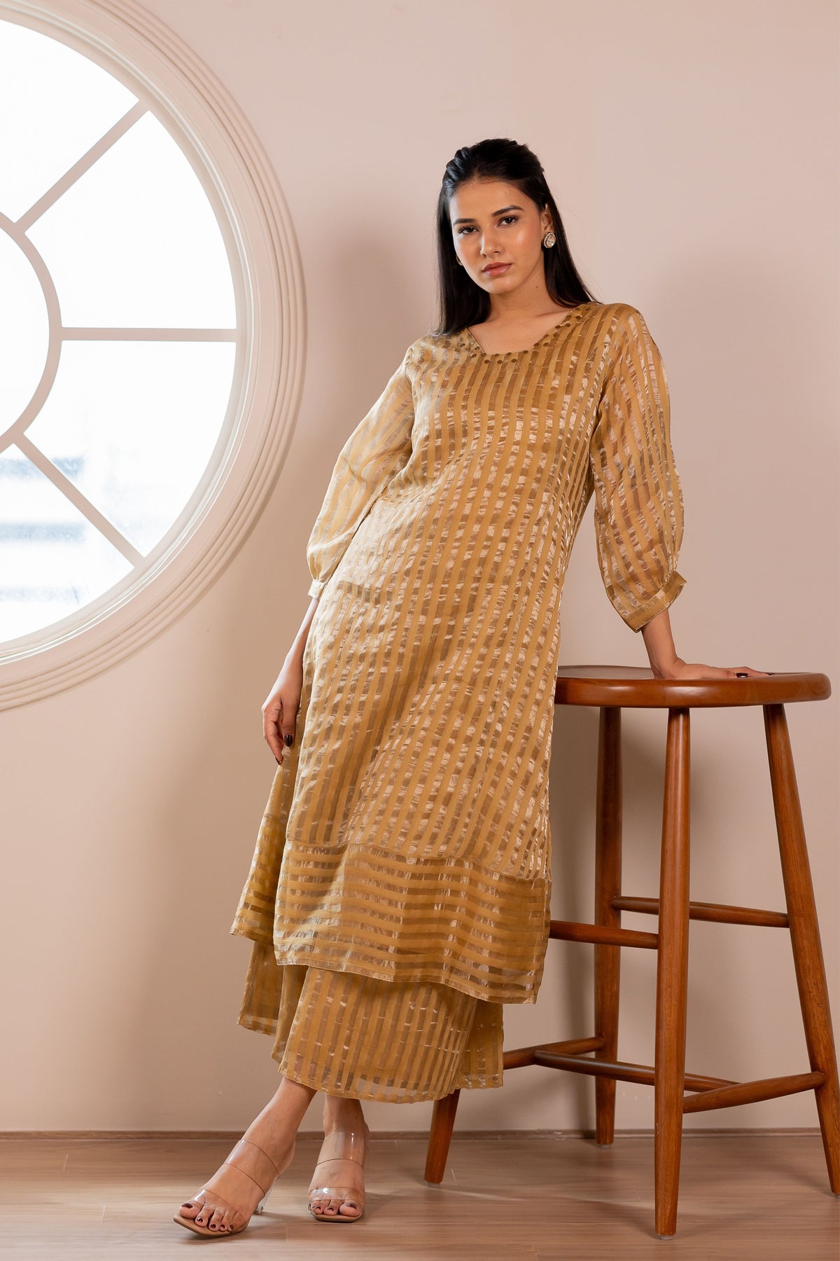 Praavi Striped Kurta Set