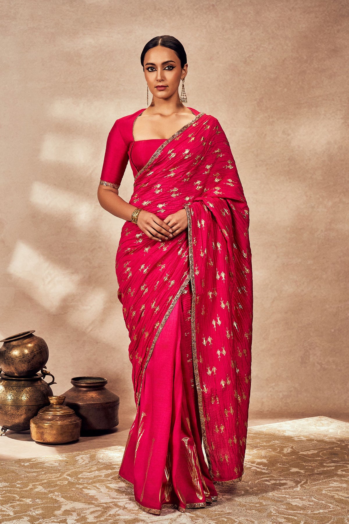 Pink Whispering Lily Crush Saree