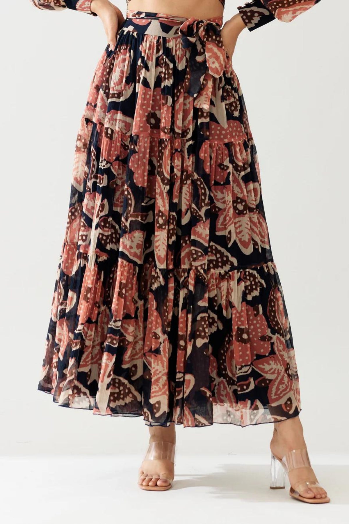 Floral Three Layer Skirt