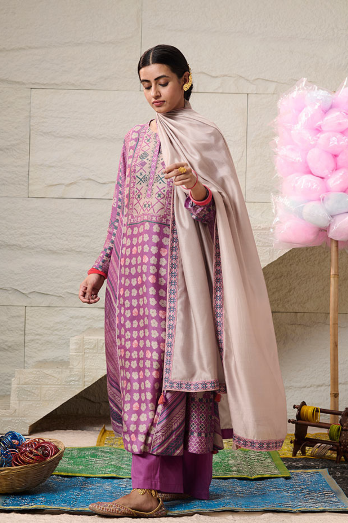 Kaur Purple Kurta Set