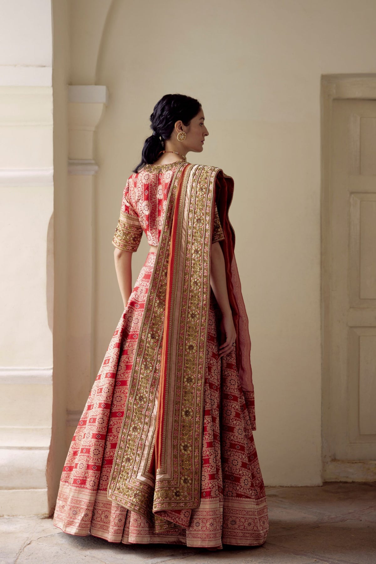 Dhavee Red Lehenga Set