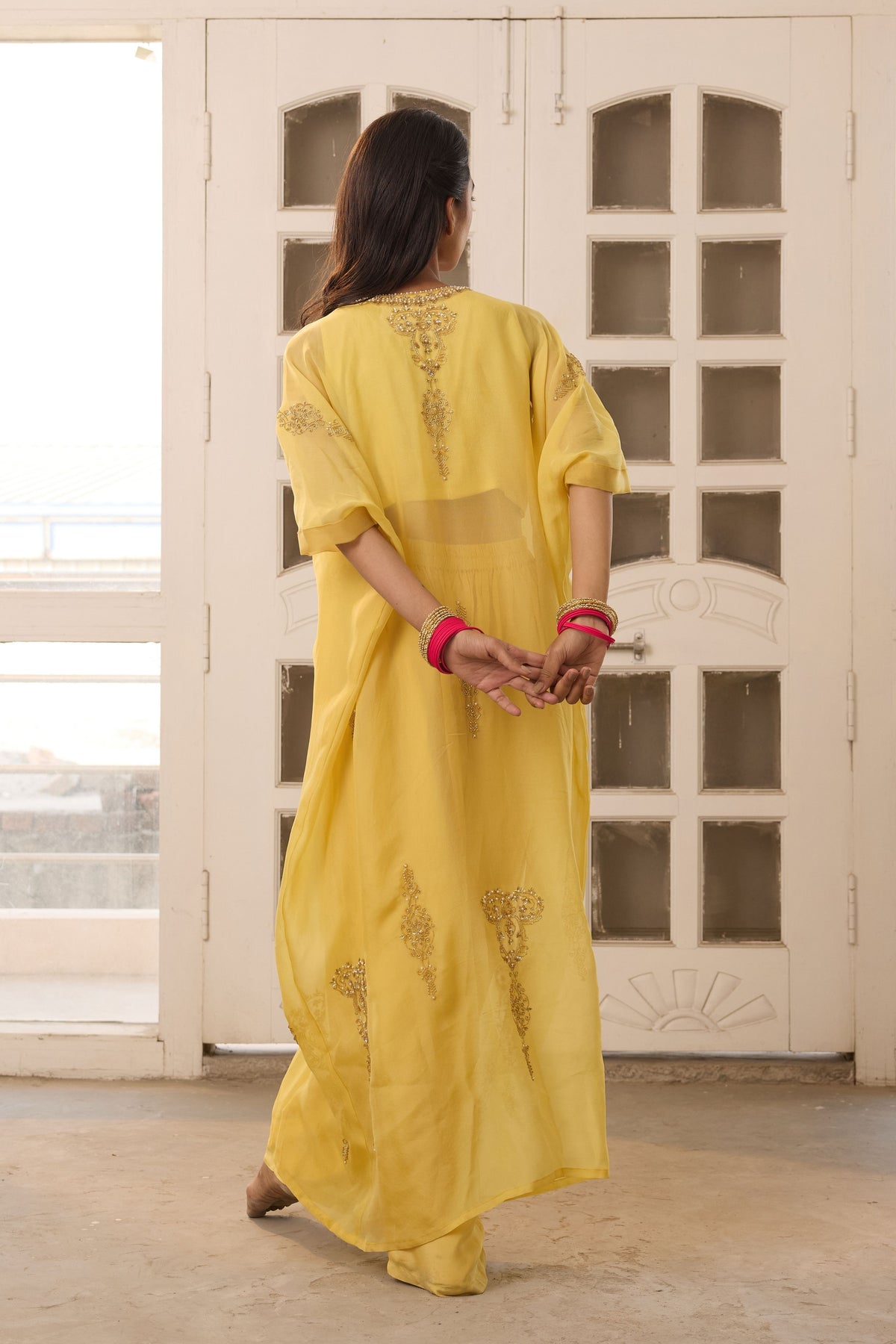 Sunshine Yellow Kaftan Set