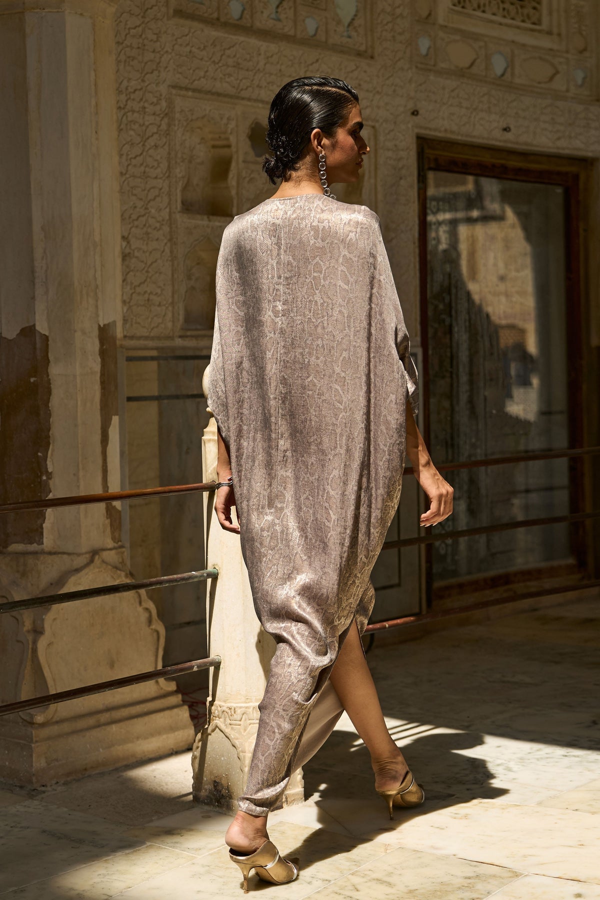 Metallic Print Kaftan