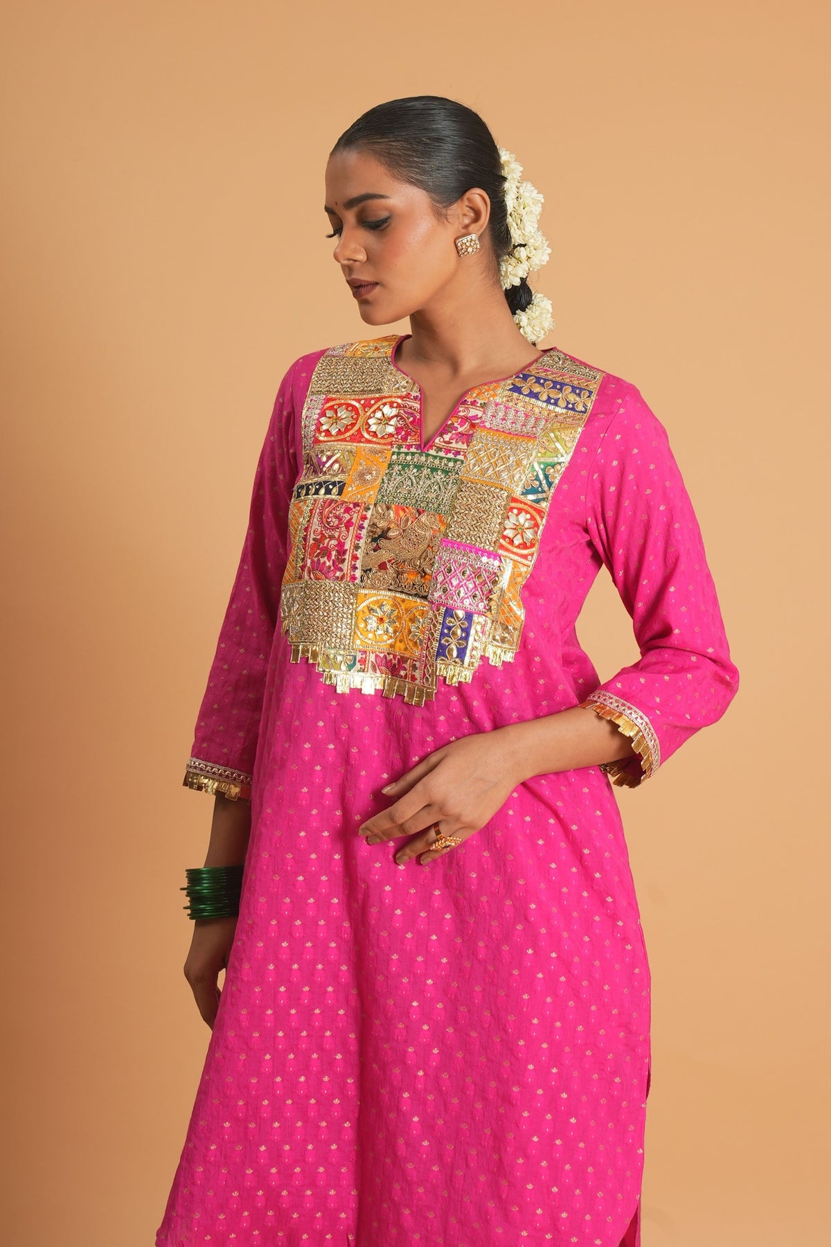 Pink Chanderi Tunic