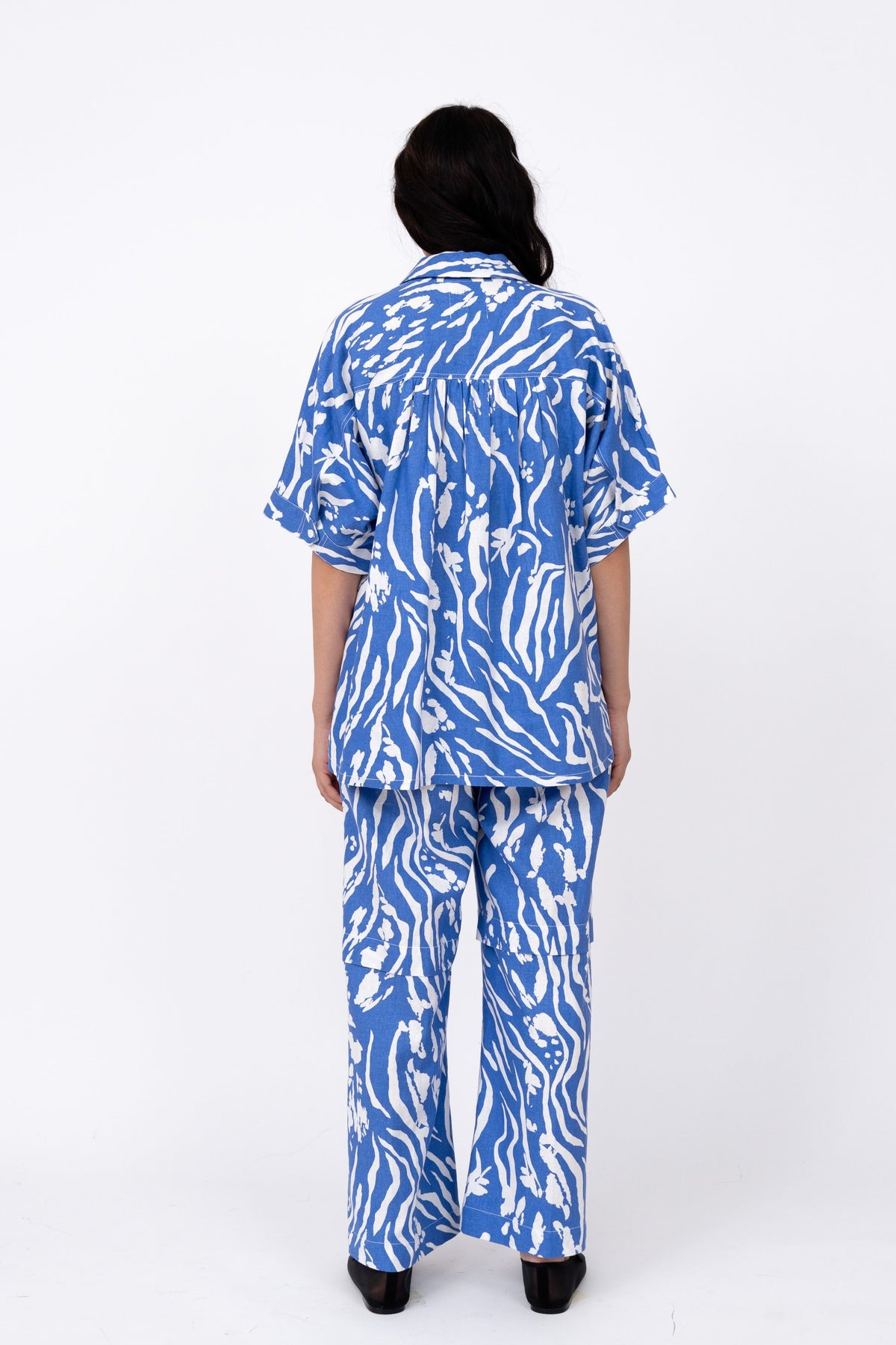 Blue Wave Pleated Day Pant