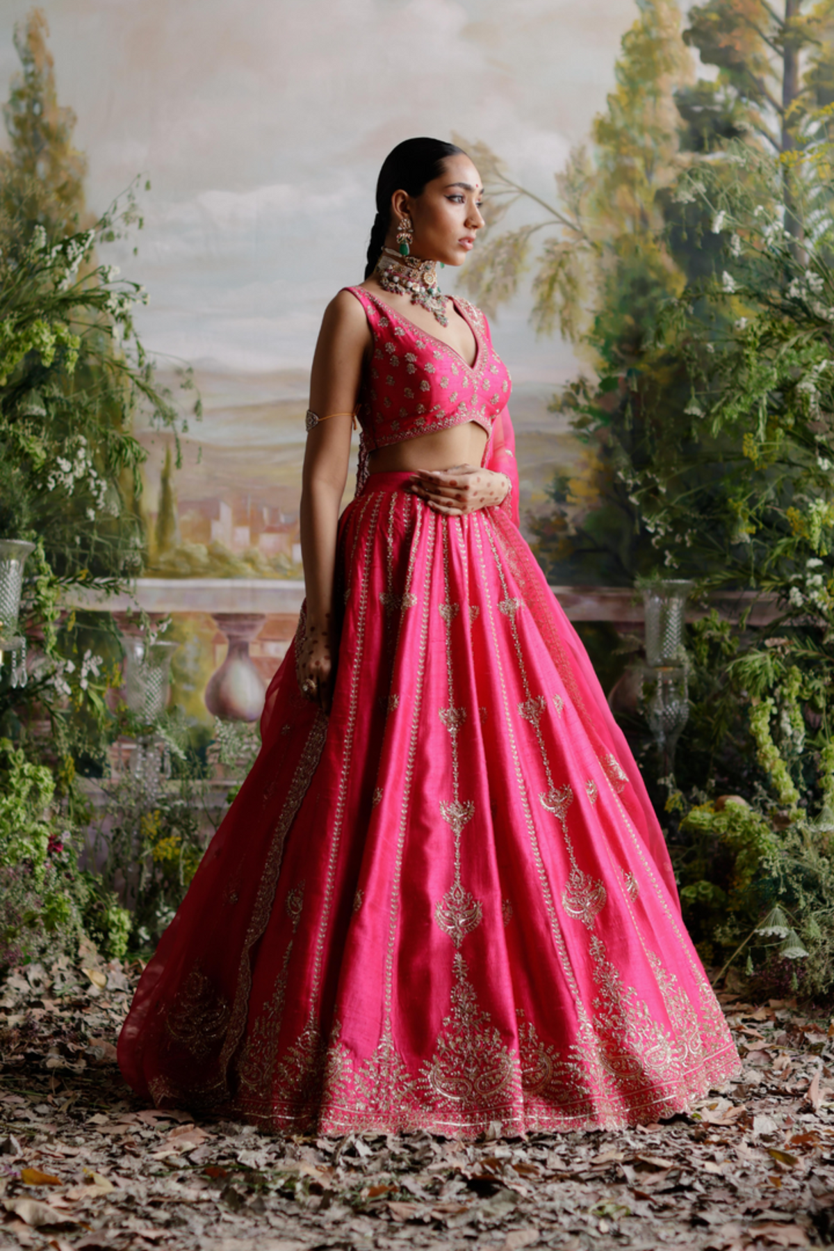 Hot Pink Lehenga Set