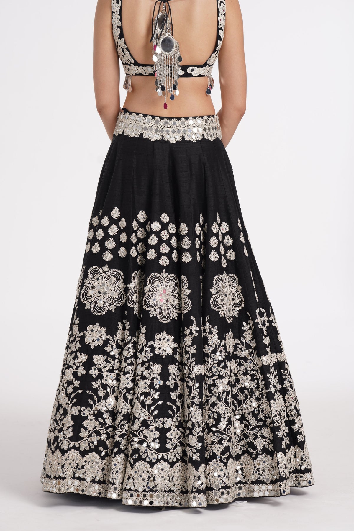 Jet Black Embellished Lehenga Set