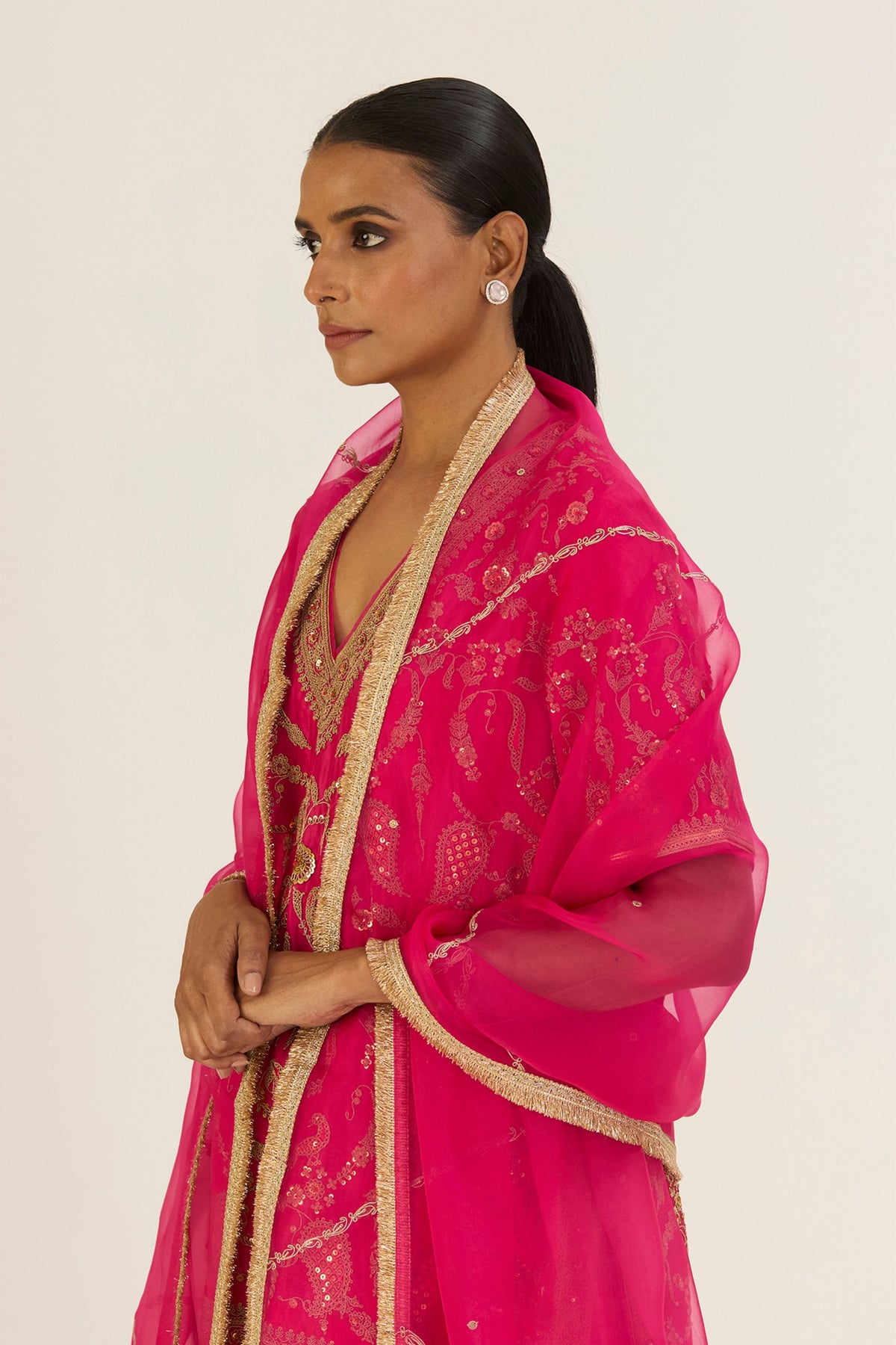 Anvi Fuschia Sharara Set