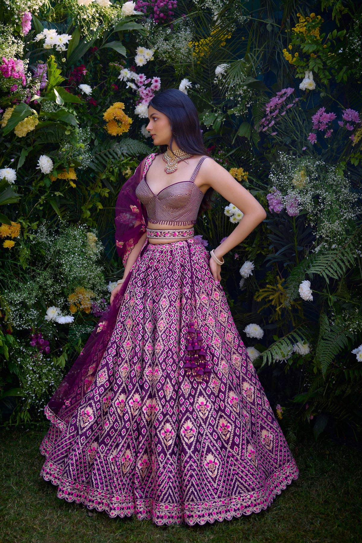 Raspberry Purple Lehenga Set