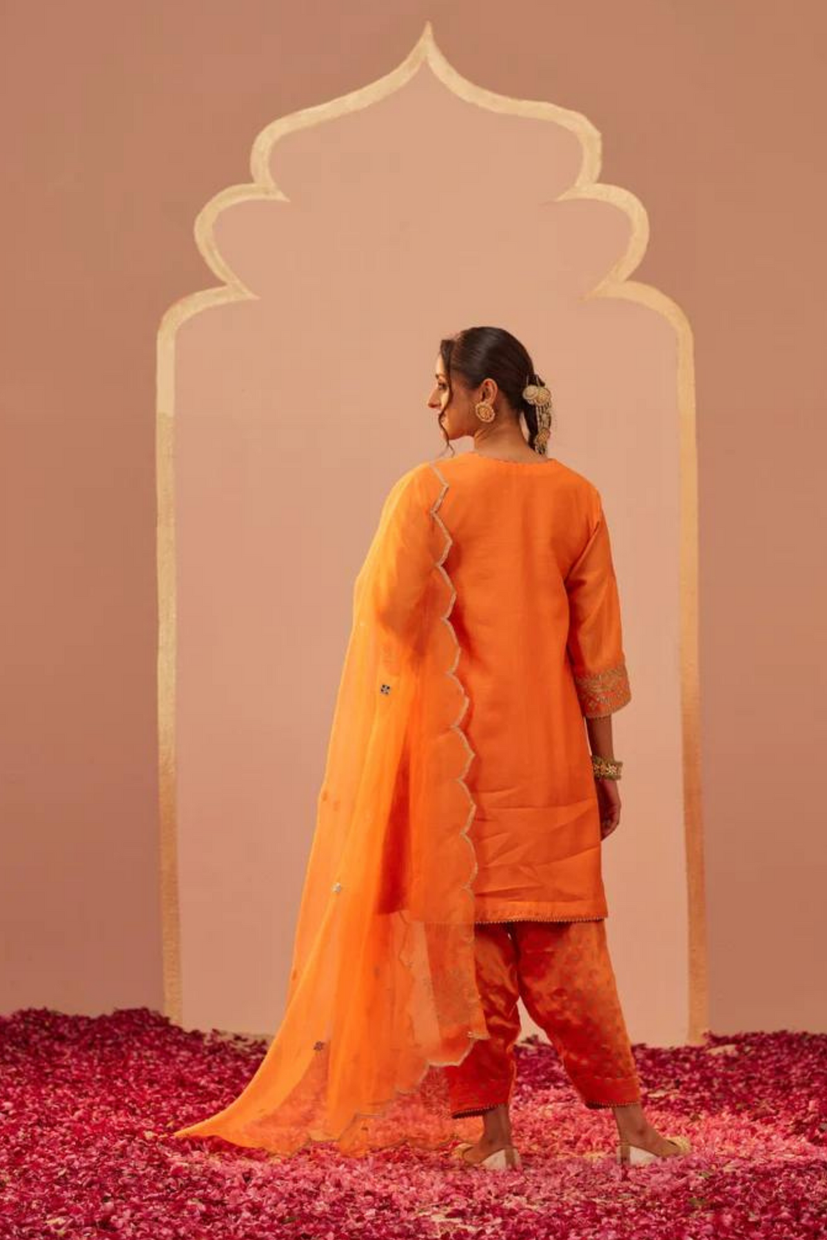 Aymra Orange Kurta Set