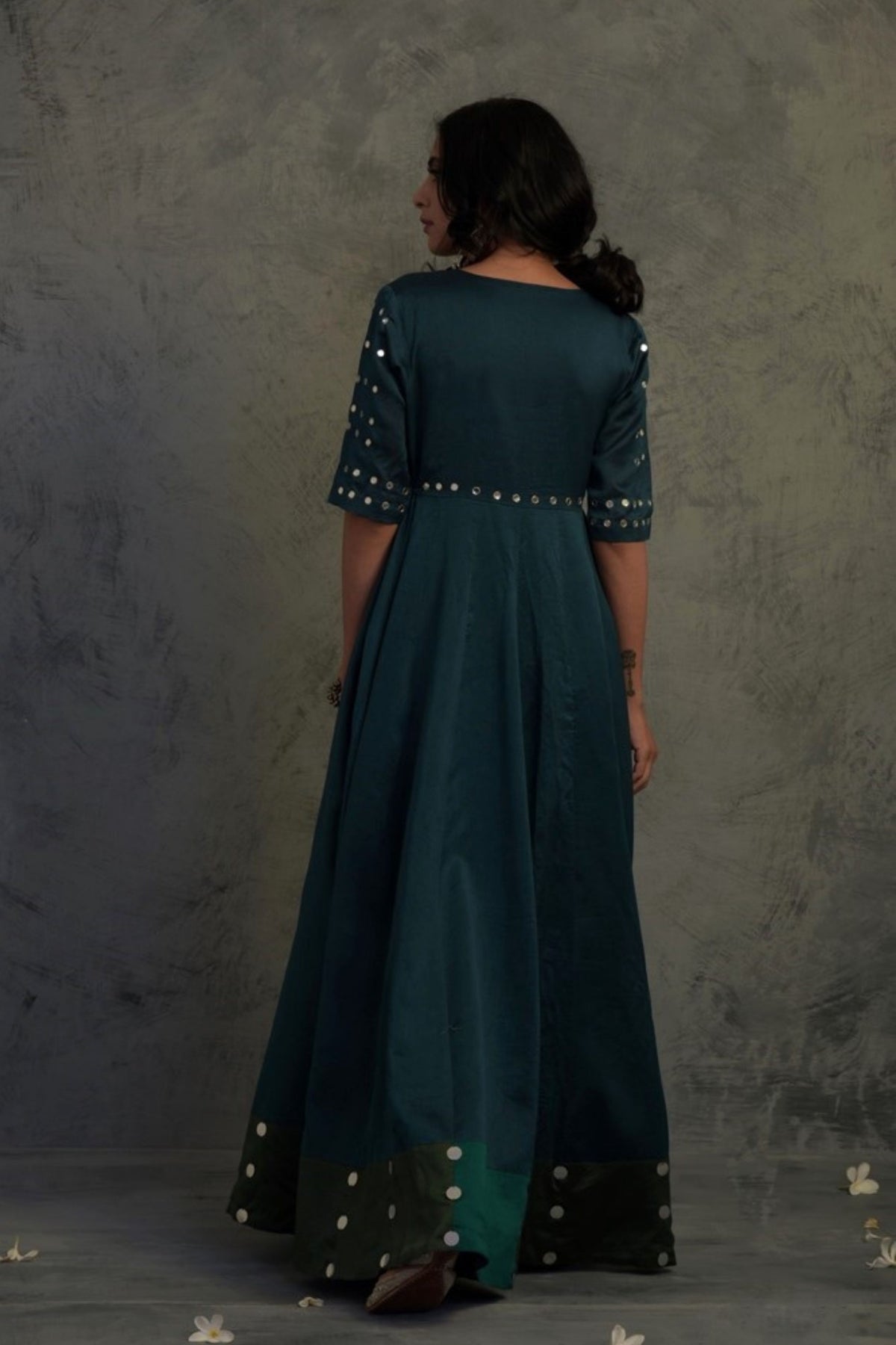 Teal Blue Anarkali Set