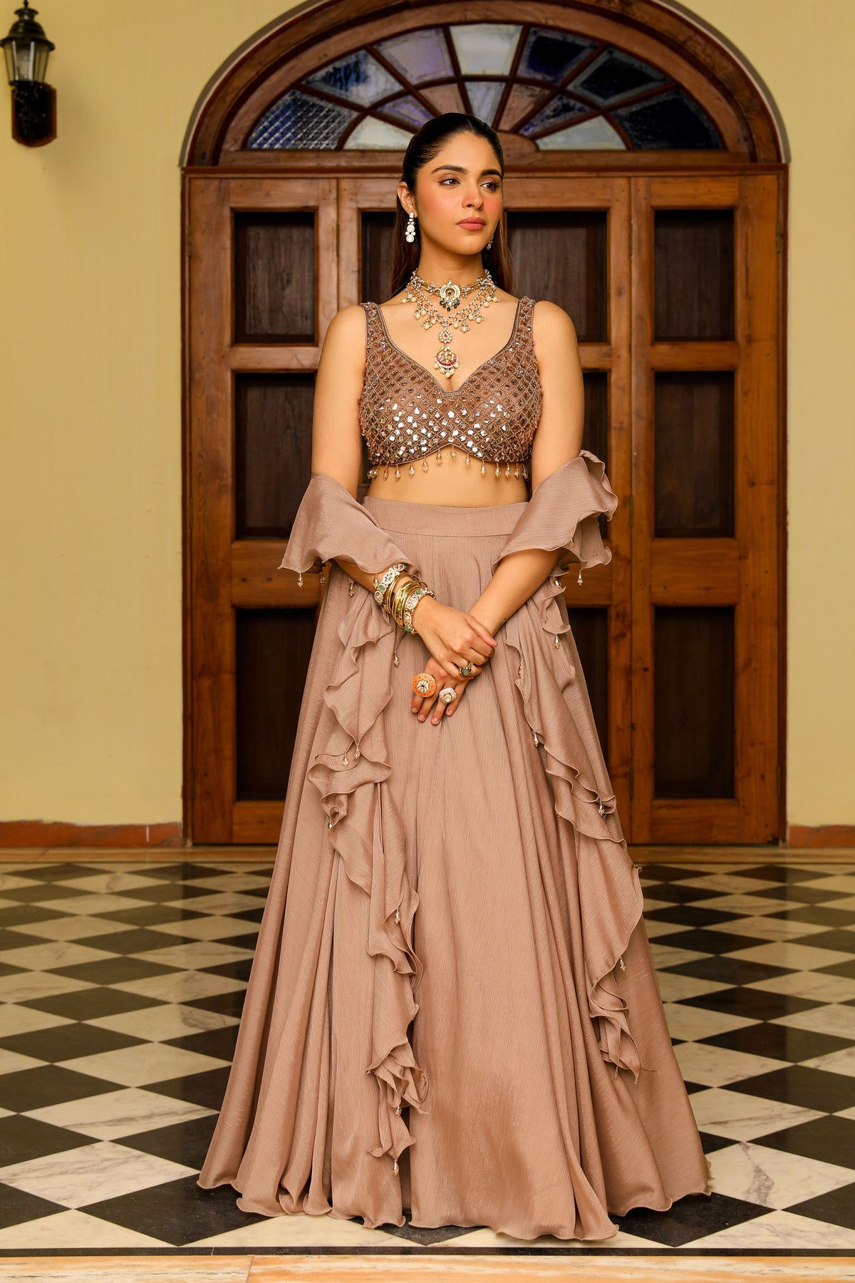 Skin Lehenga Set