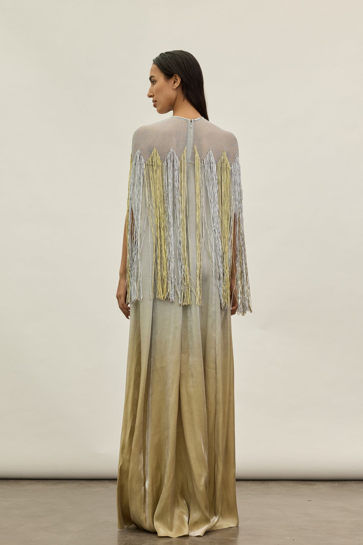 Gold &amp; Silver Metallic Kaftan