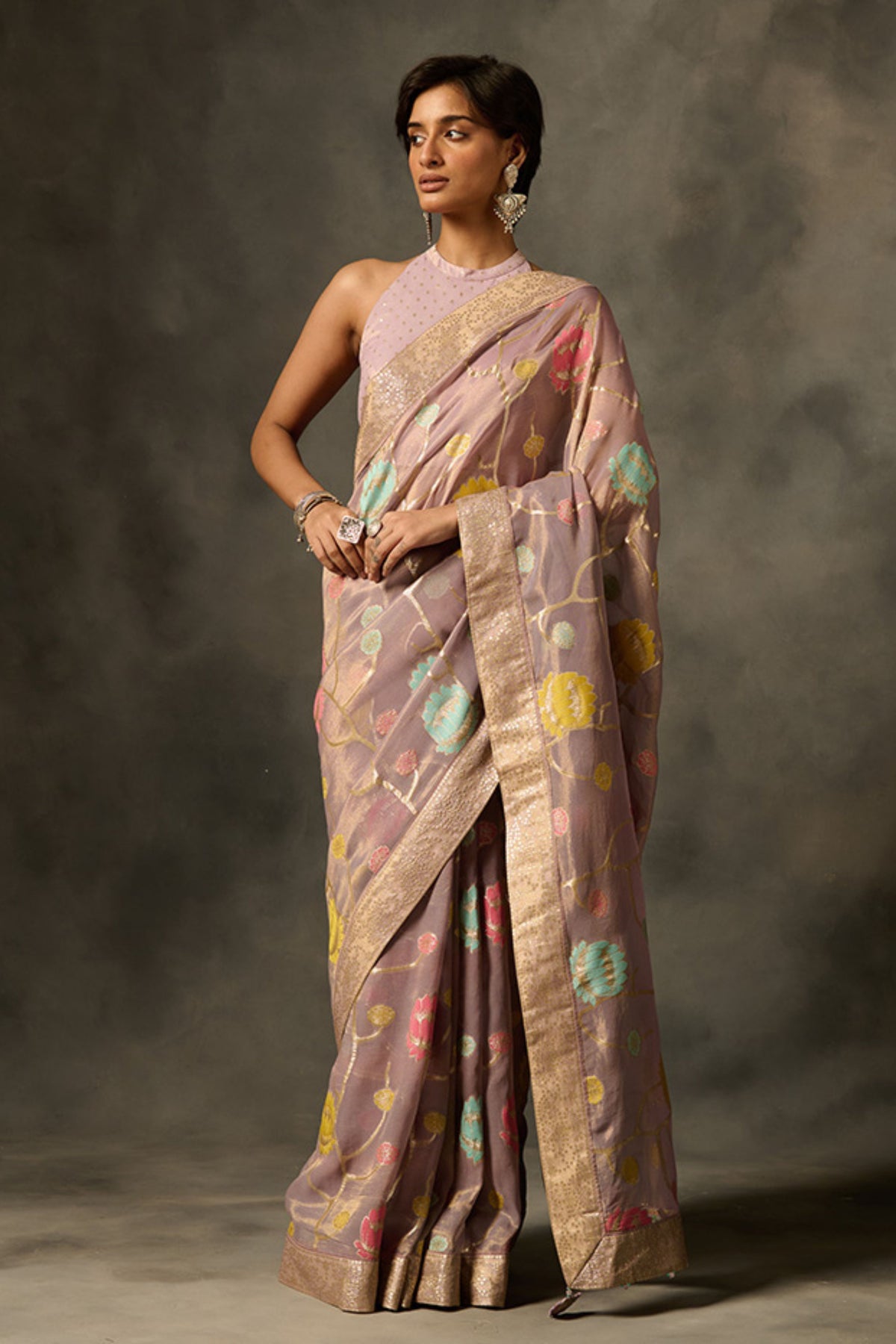 Purple Palki Saree