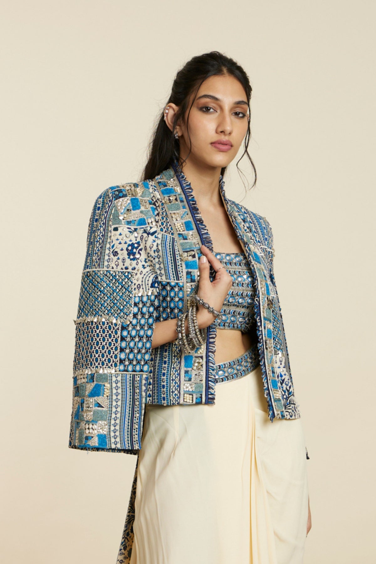 Blue Patchwork Noor Jacket