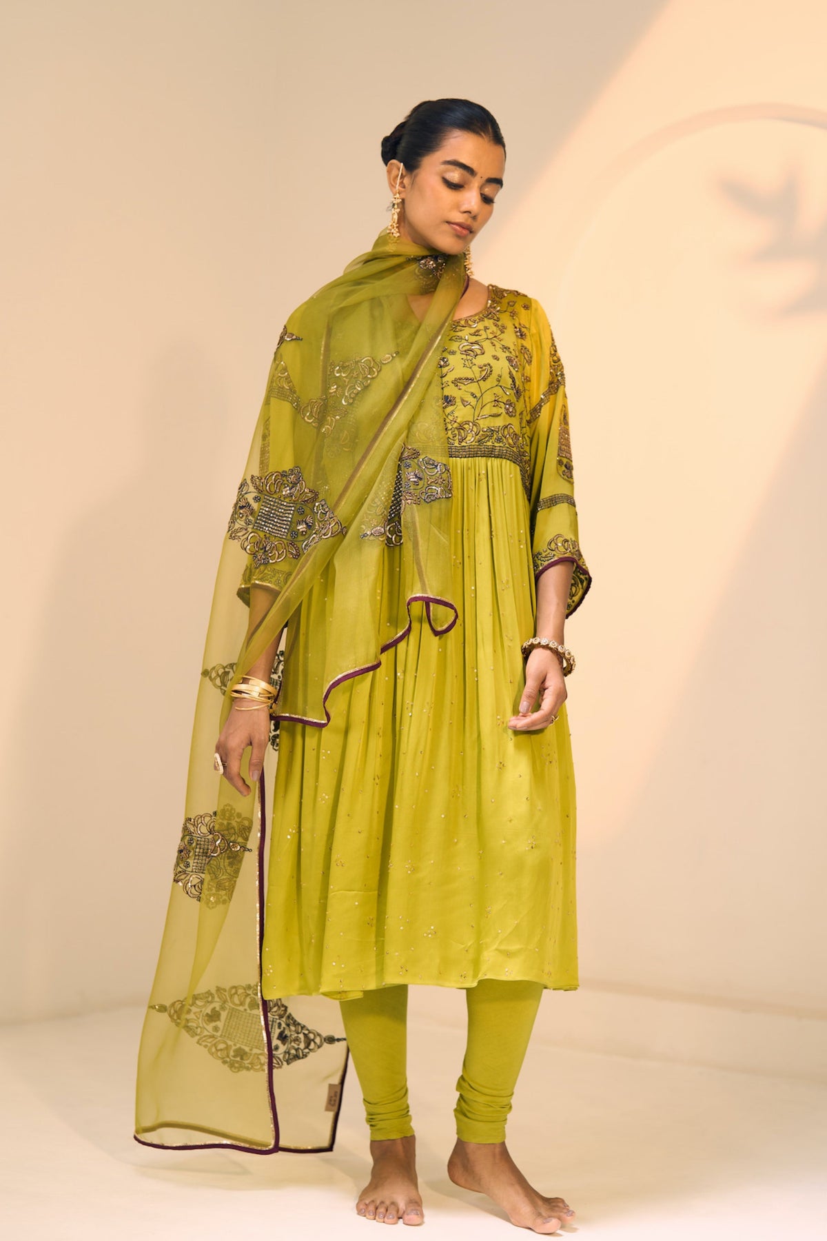 Green Lavanya Kurta Set