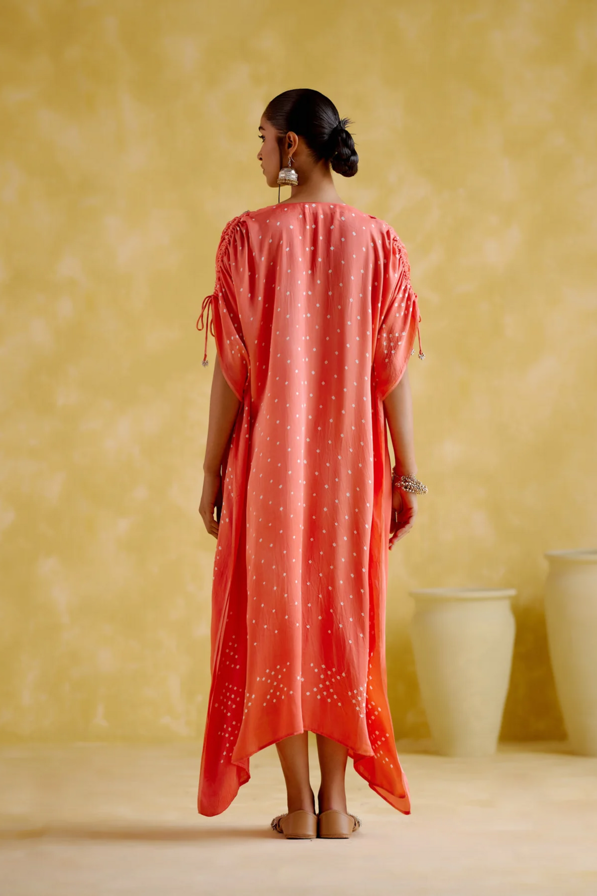 Dakshayani Peach Orange Kaftan