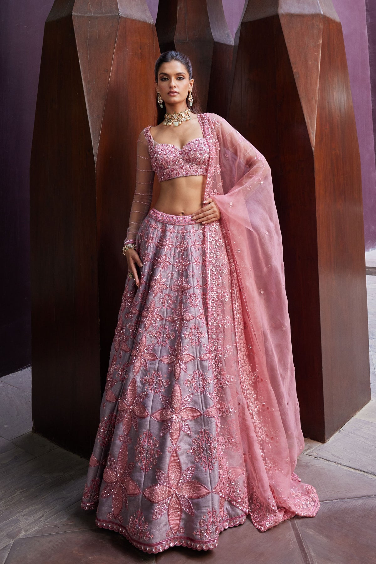 Pink Lehenga Set