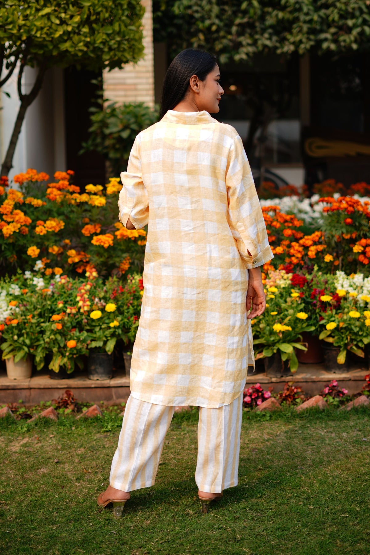 Ochre Check Tunic