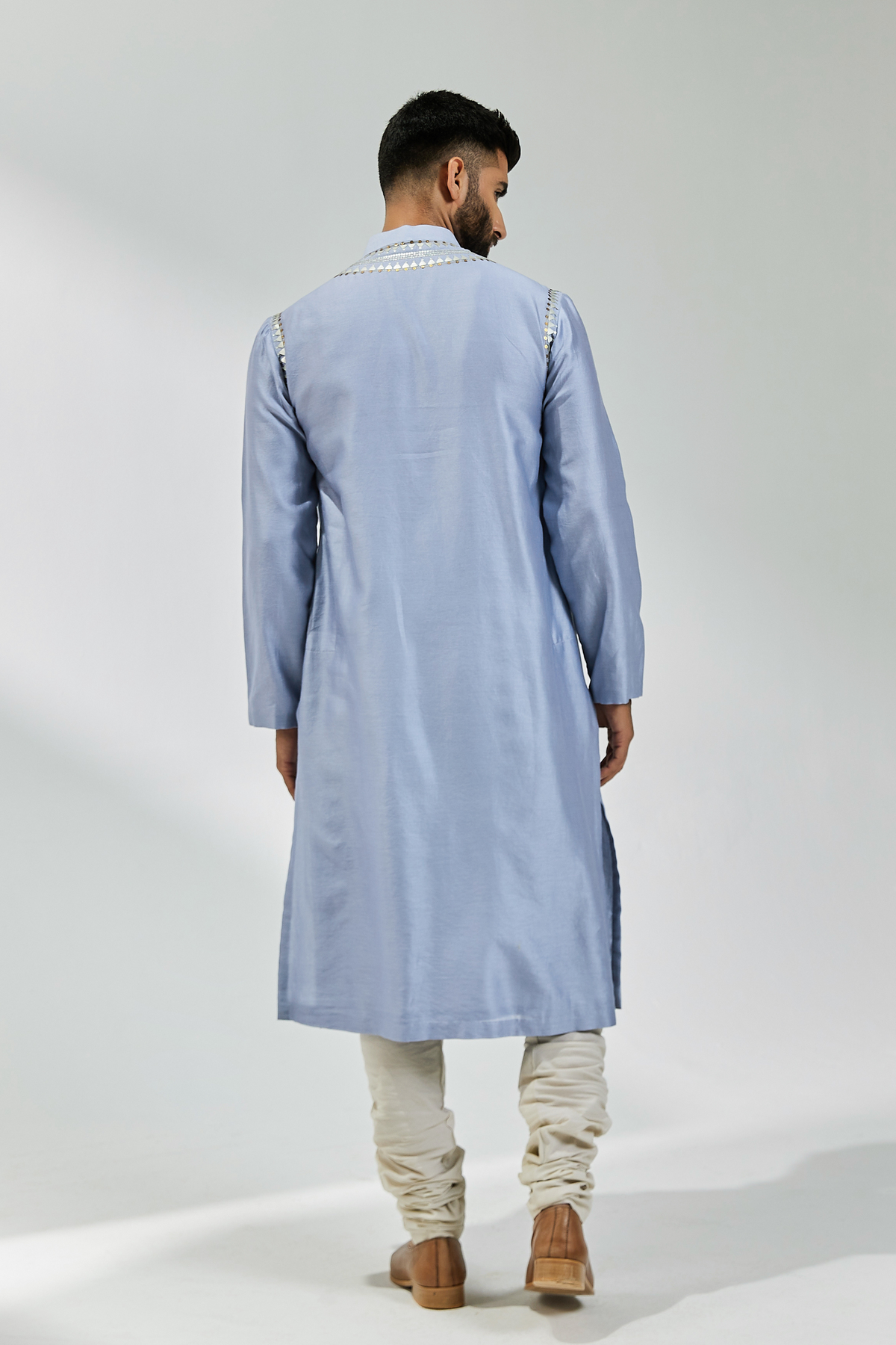 Hyacinth Blue Embroidered Kurta Sets