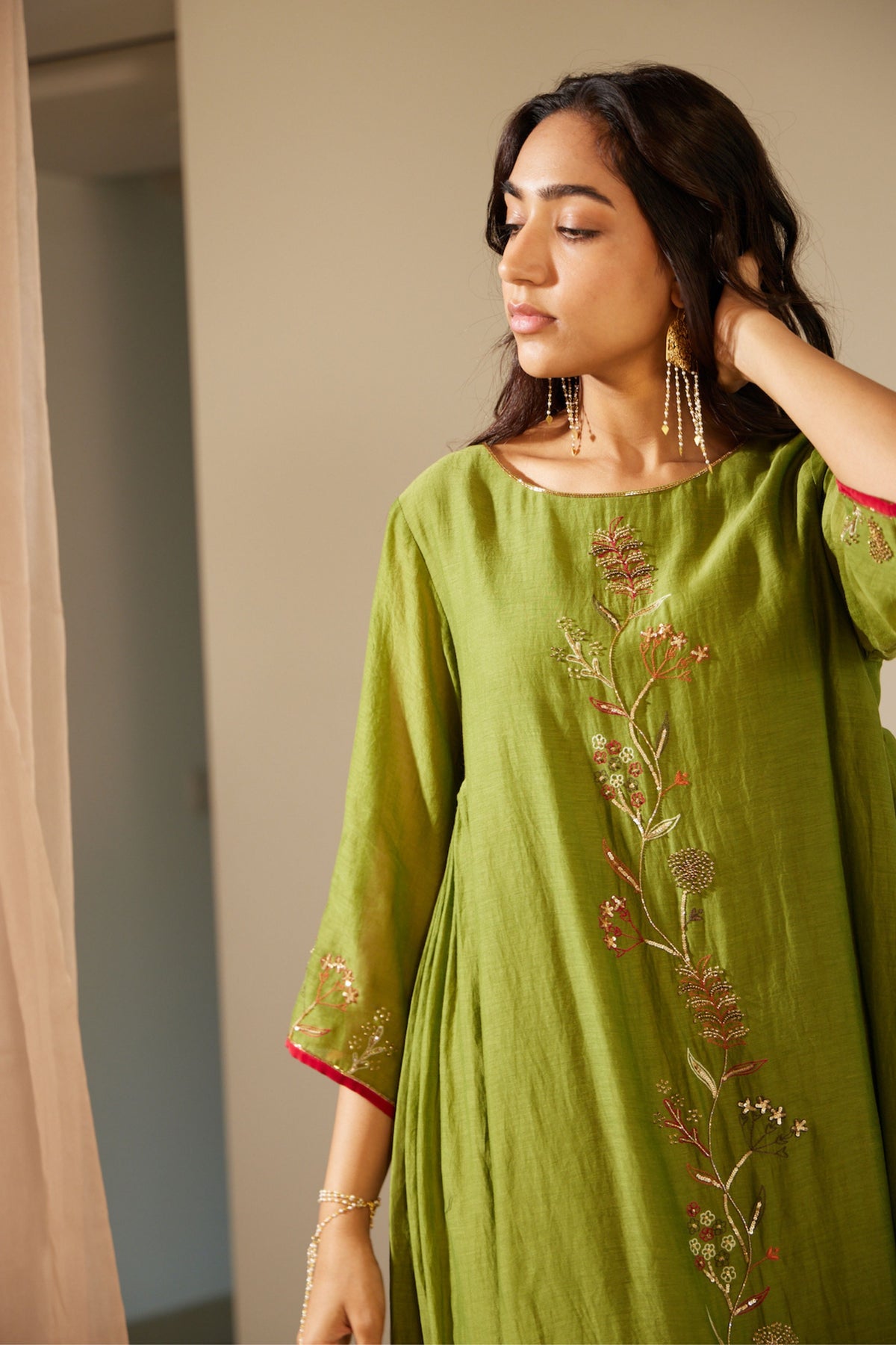 Green Gul Dupatta