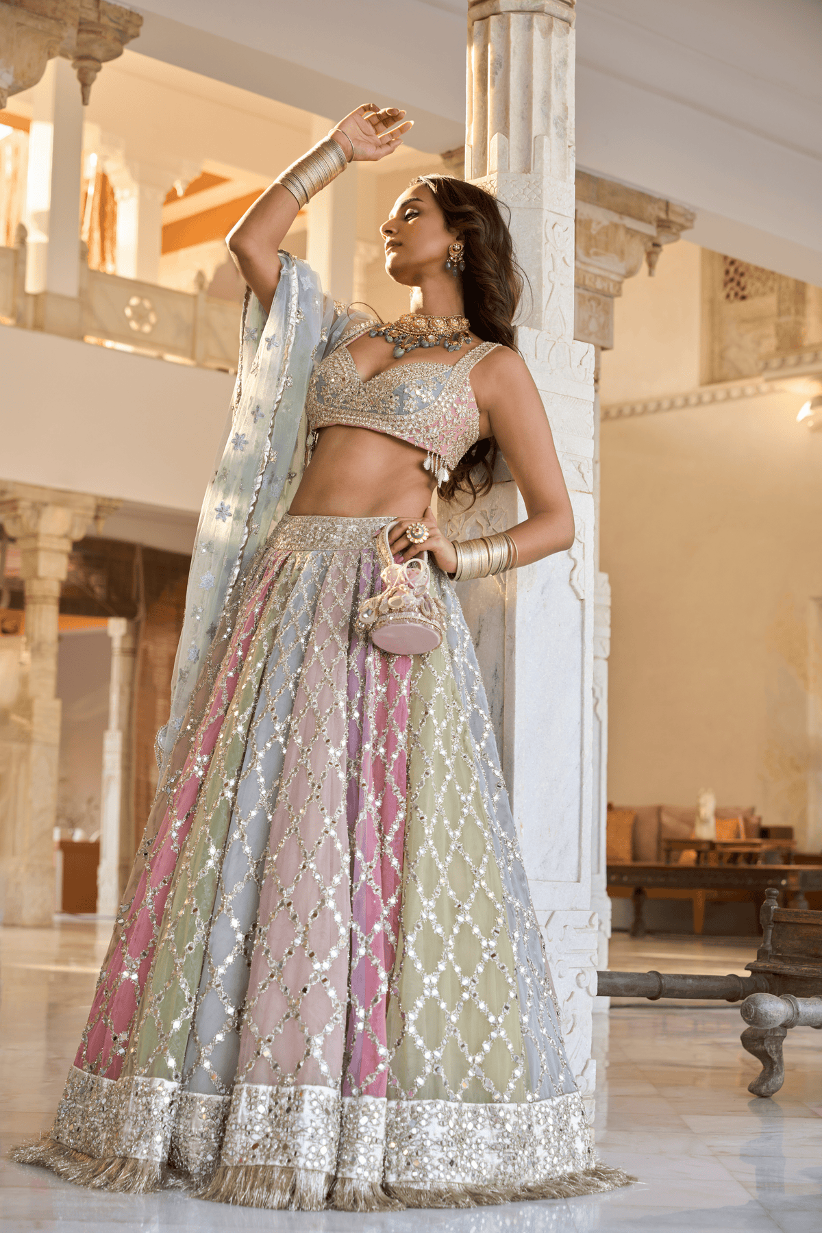 Multicolour Lehenga Set