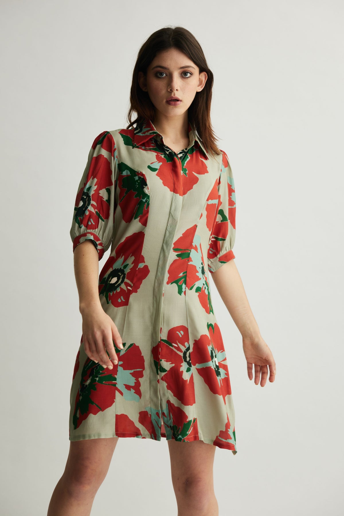 Floral Shirt Dress