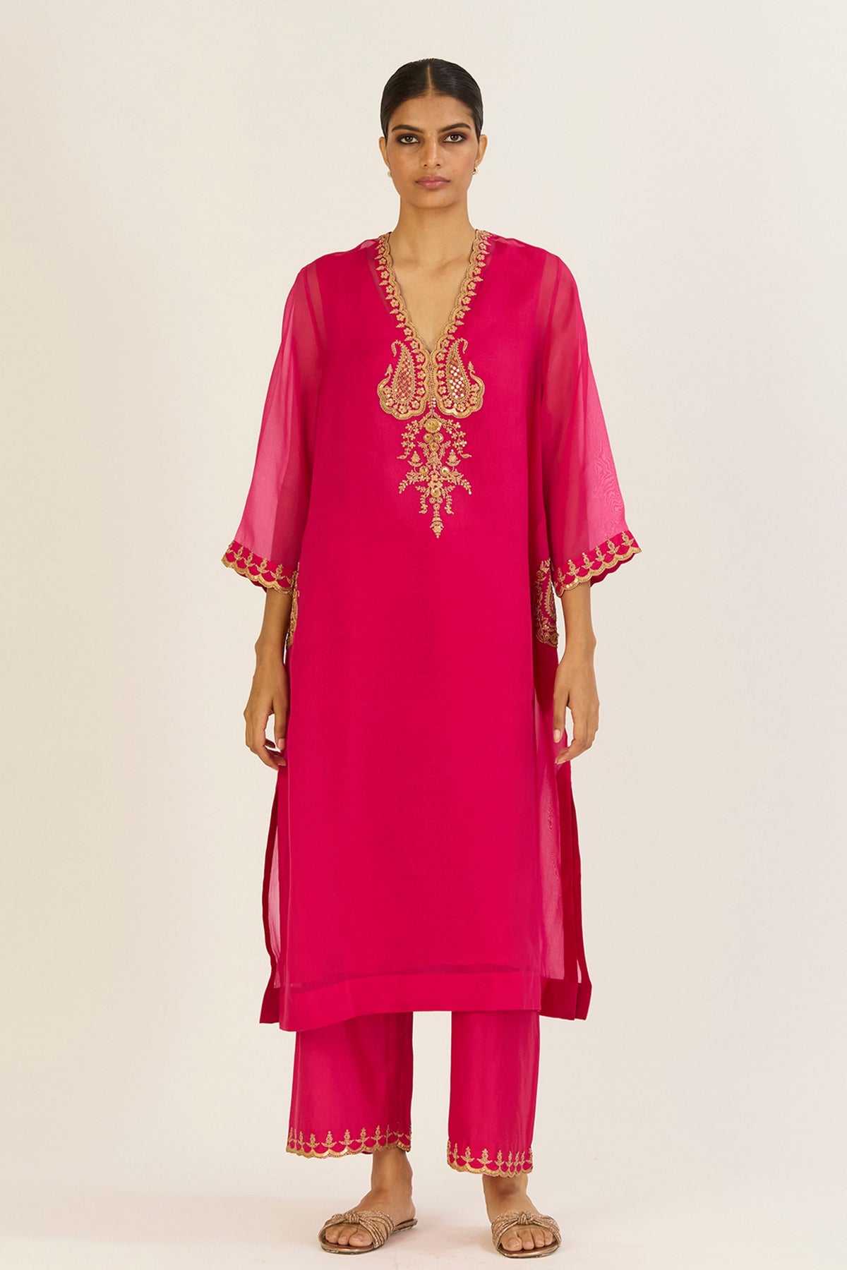 Rysa Fuschia Kurta &amp; Pants