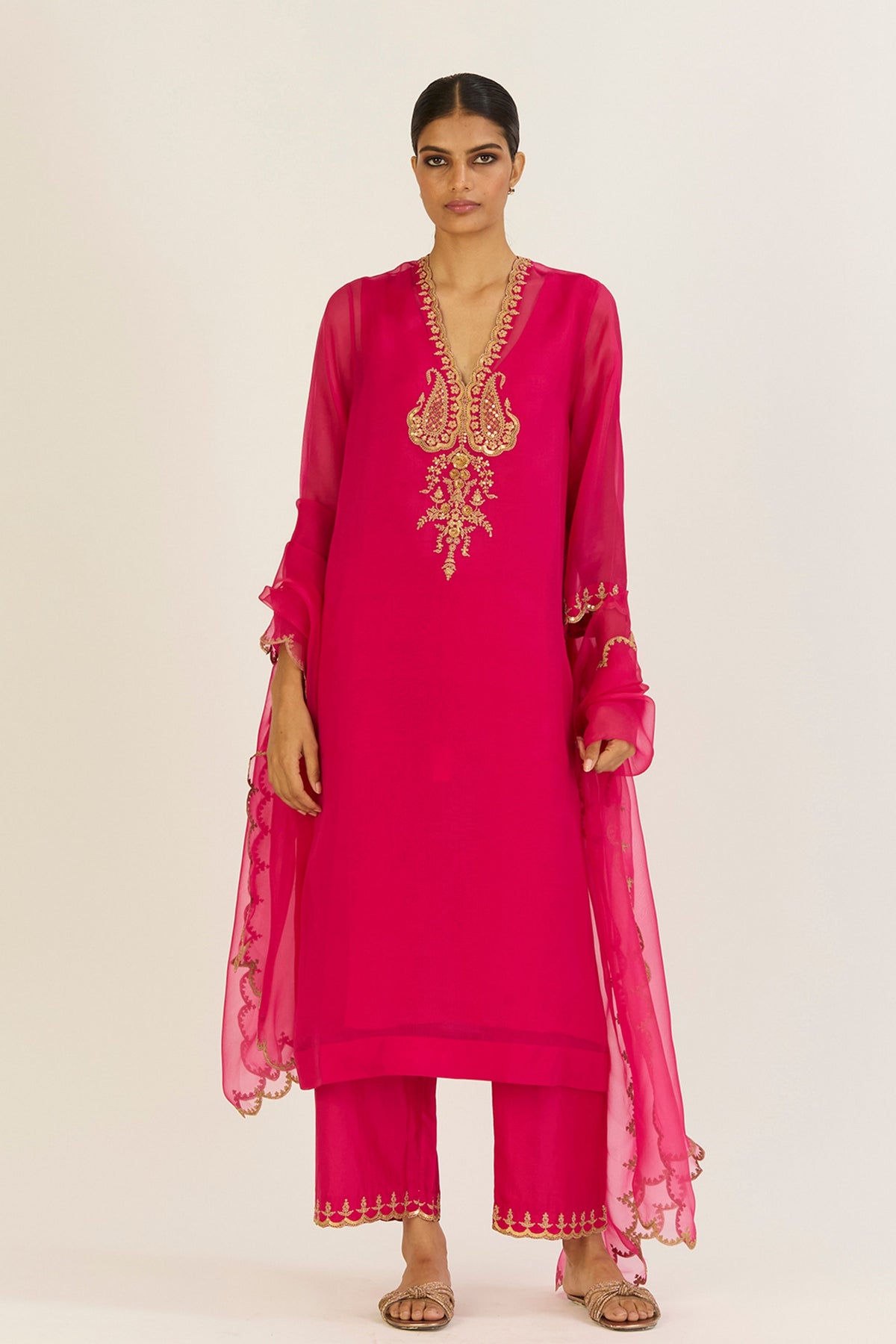 Rysa Fuschia Kurta &amp; Pants