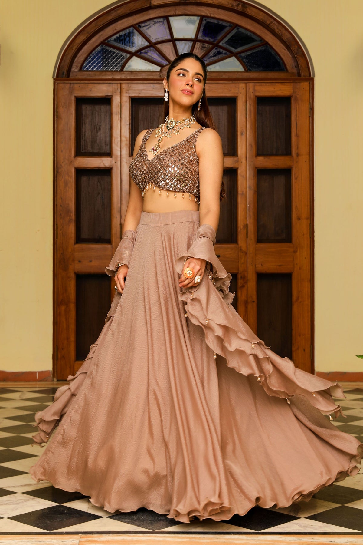 Skin Lehenga Set