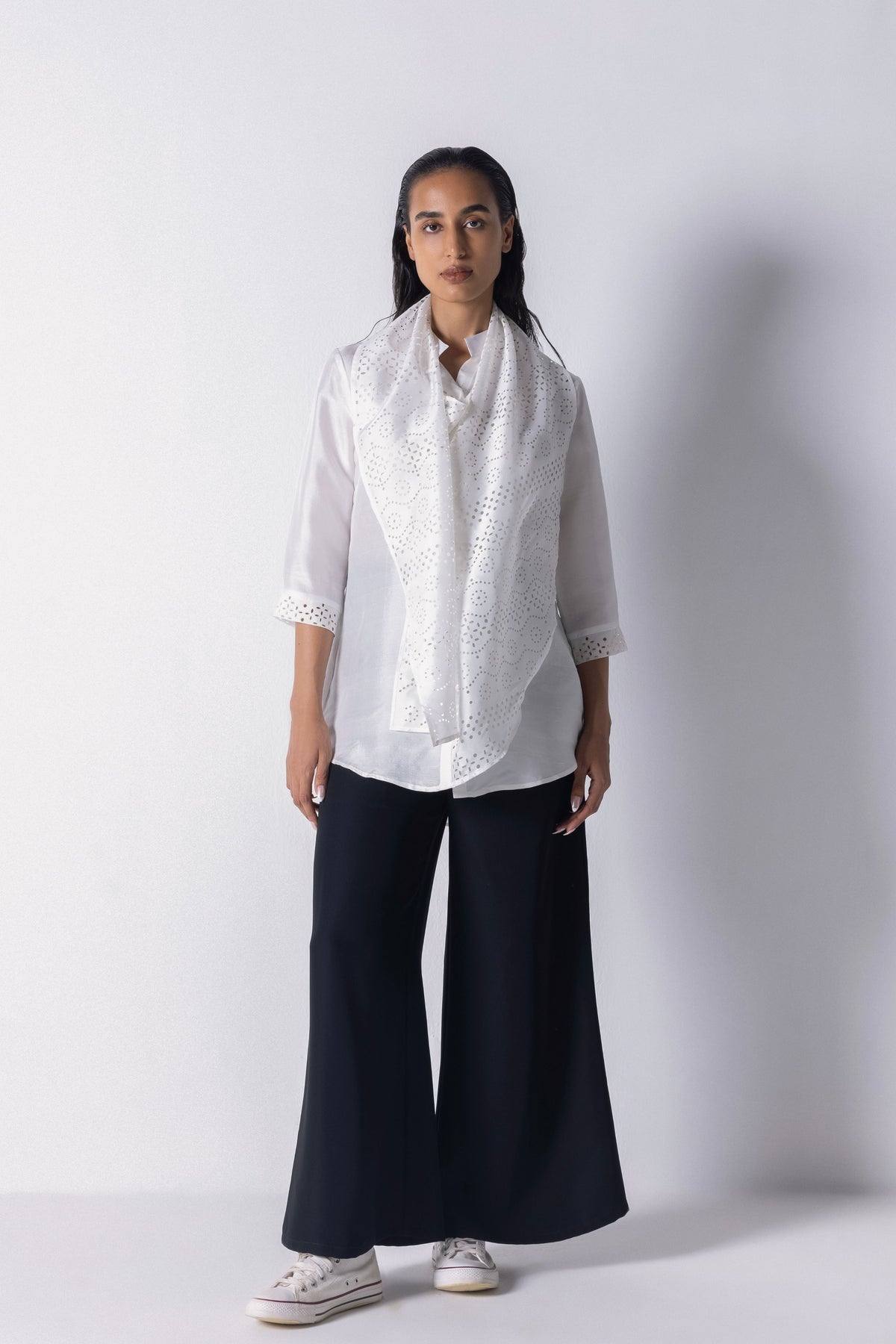 Cutwork Scarf Shirt