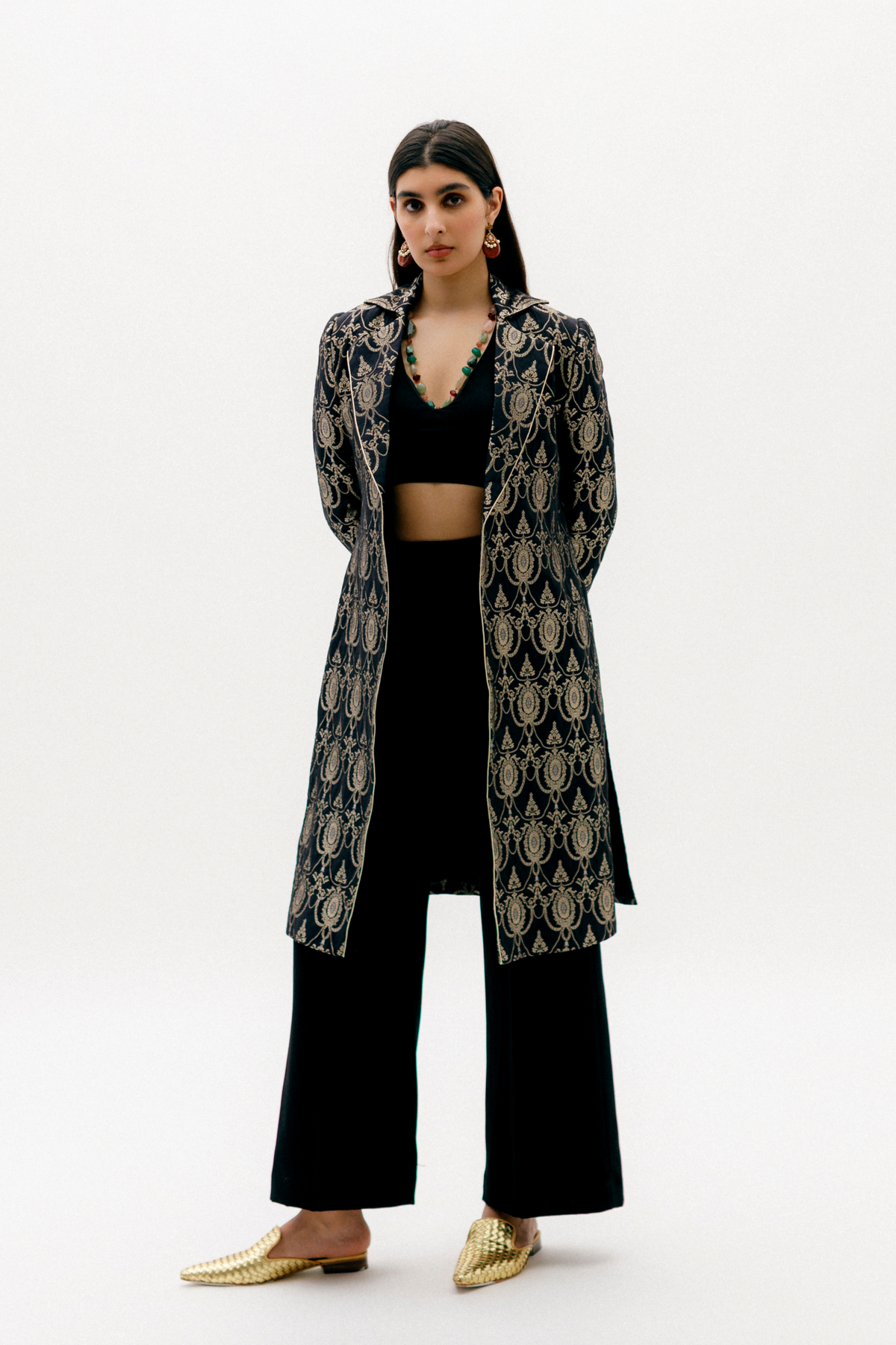 Black Brocade Jacket