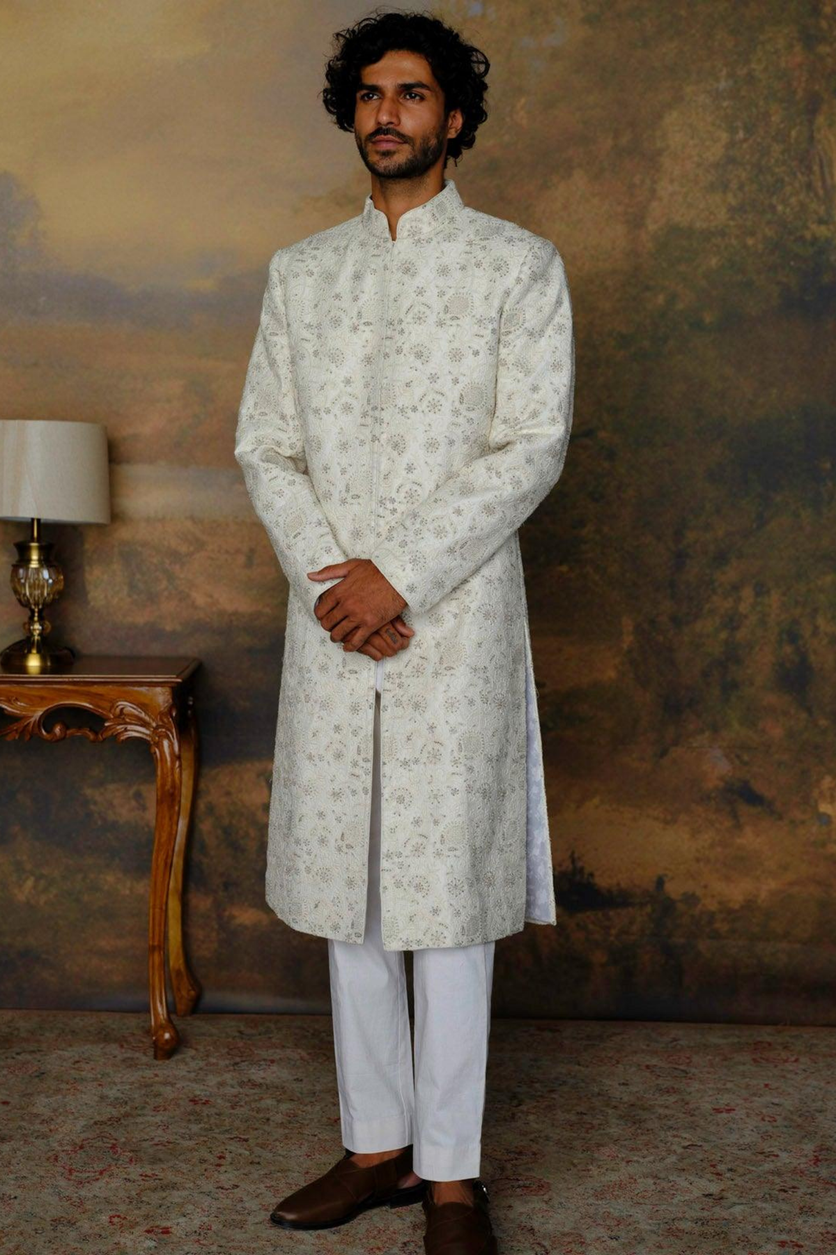 Ivory Sherwani Set