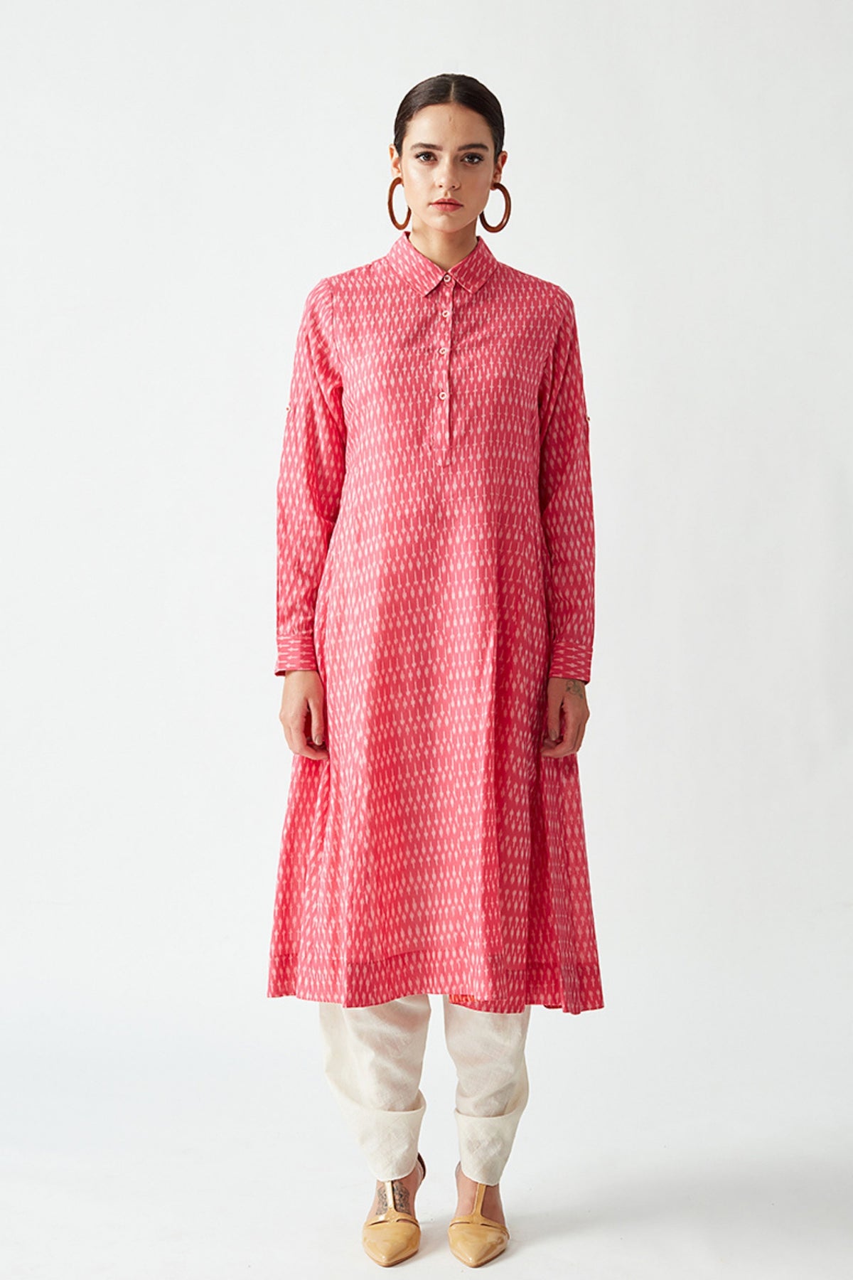 Brimstone Handloom Ikat Tunic Dress