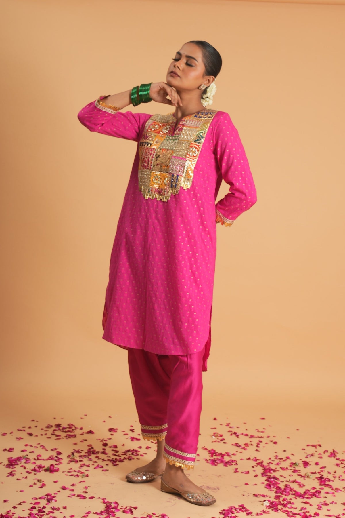 Pink Chanderi Tunic