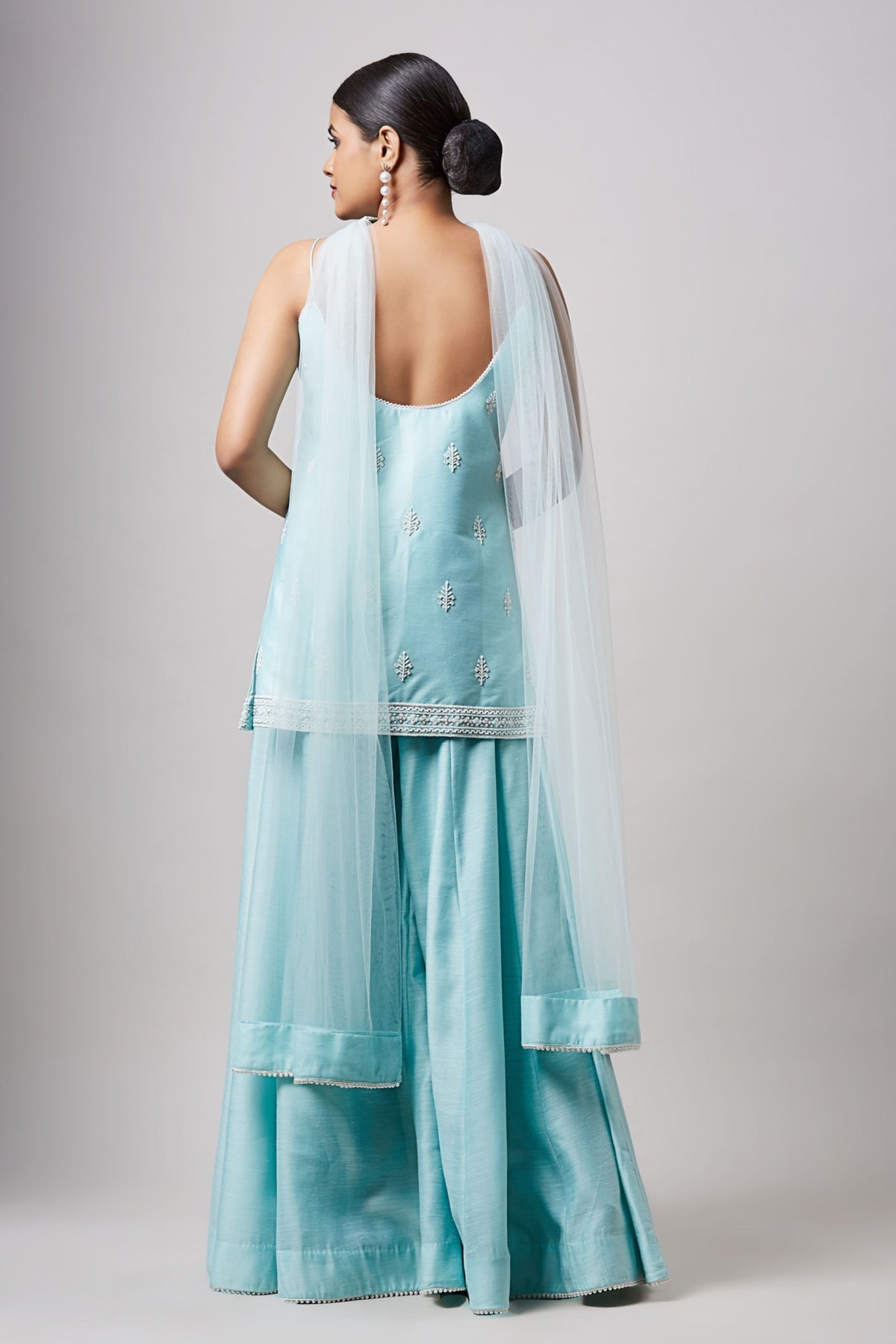 Sea Green Sharara Set