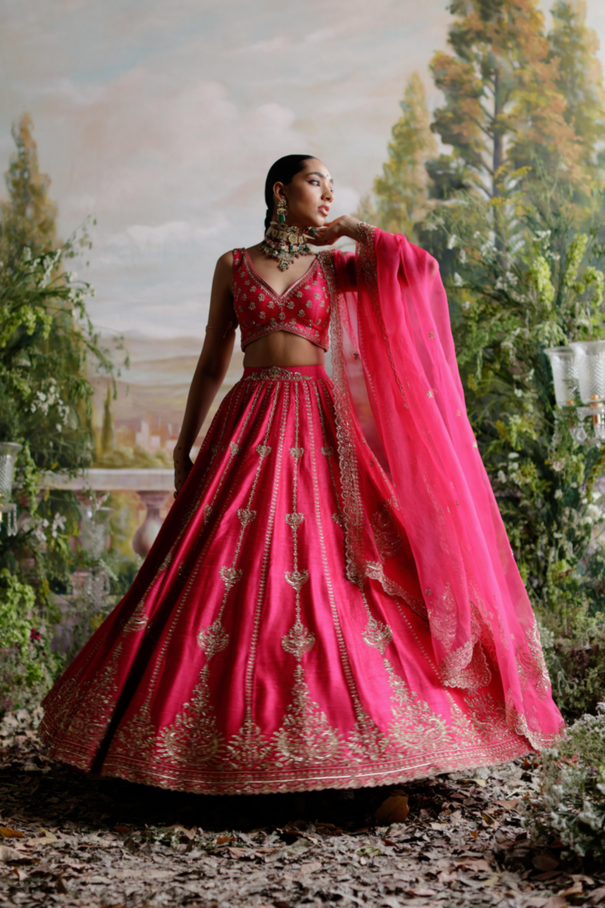 Hot Pink Lehenga Set