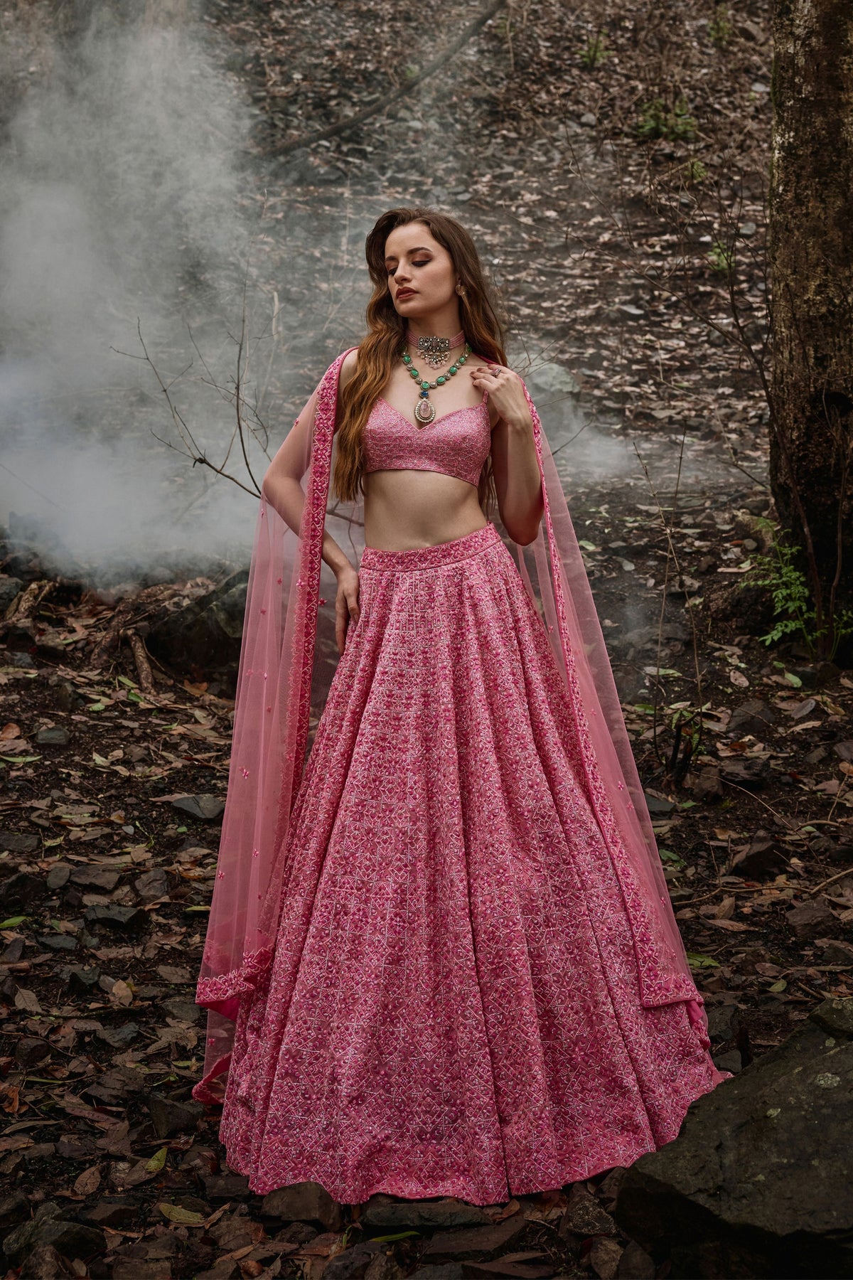 Pink Prism Lehenga Set