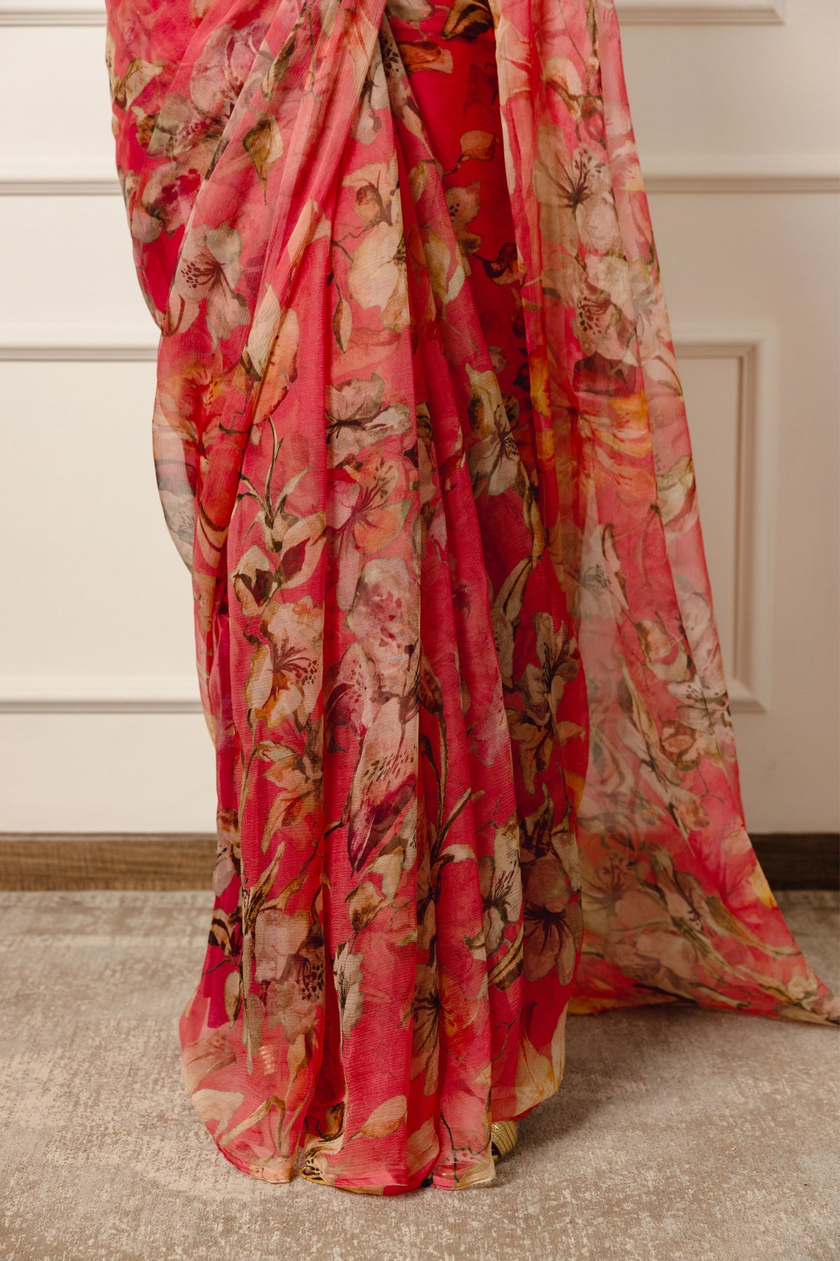 Padma Printed French Chiffon Saree