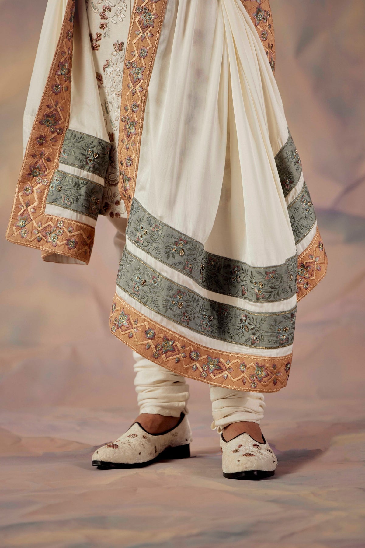 Ivory In Malaga Sherwani Set