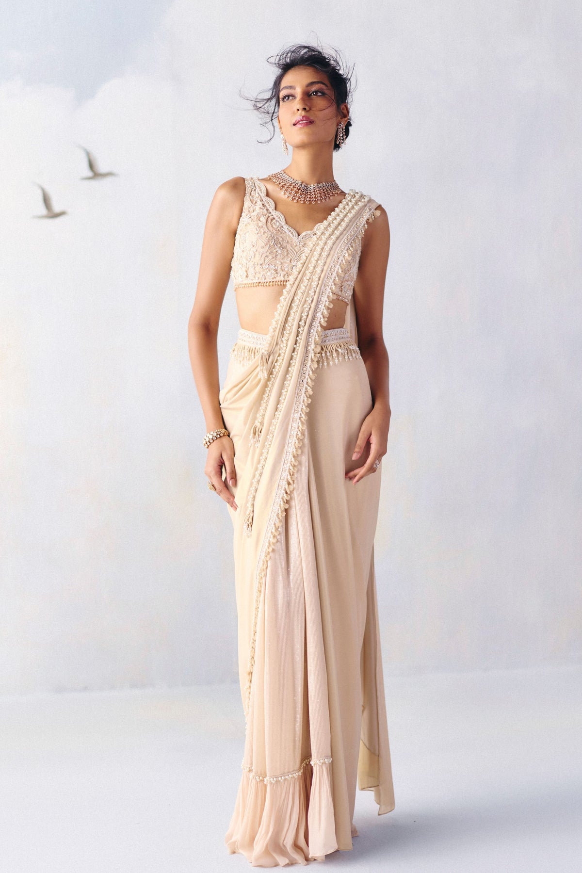 Emma Drape Saree Set