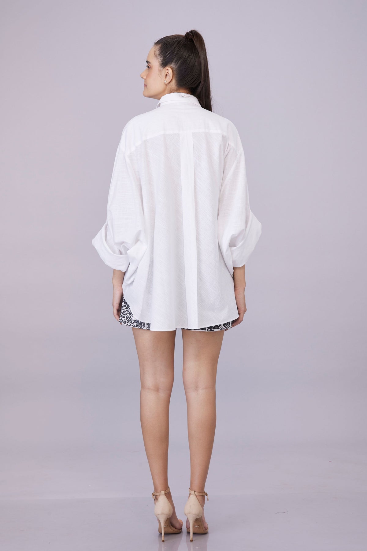 White Parsi Gara Embroidery Shirt