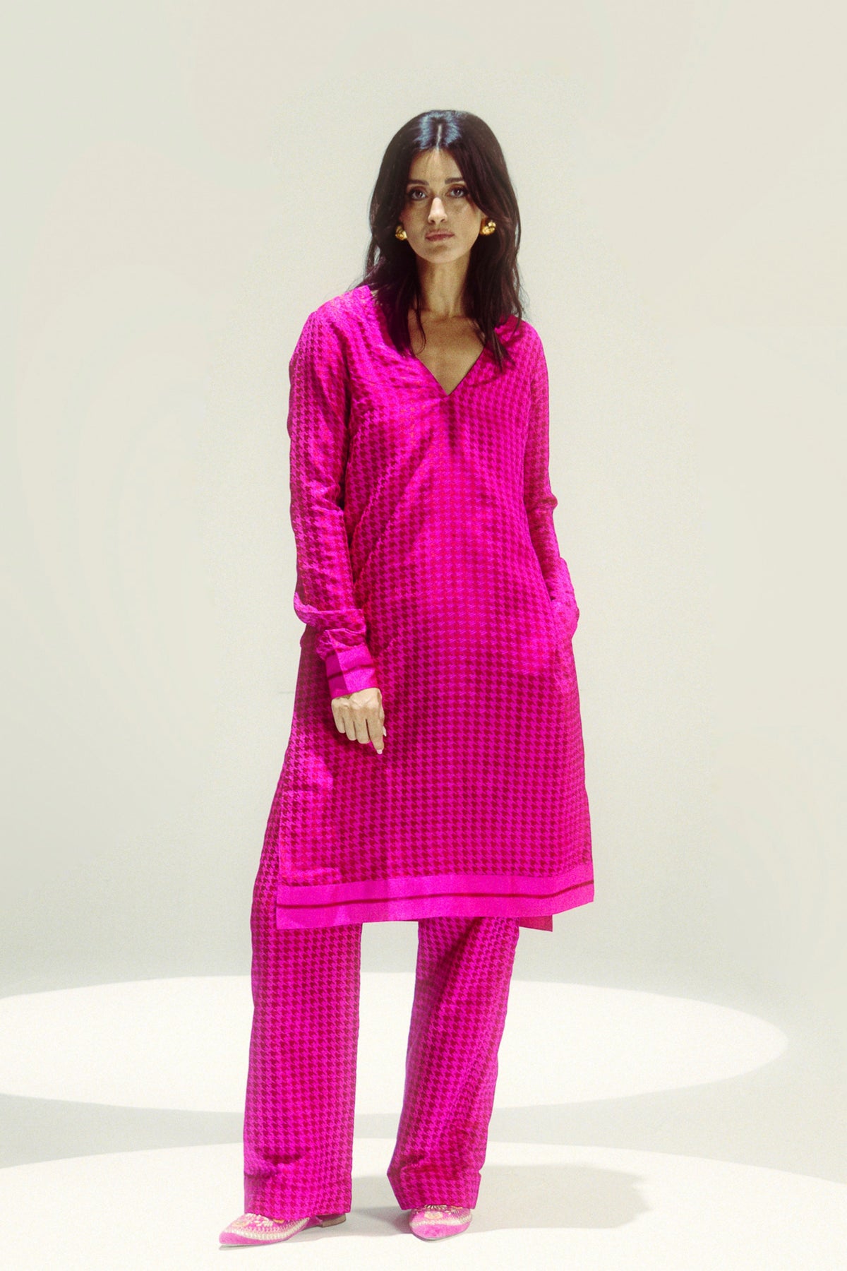 Gerum Pink Kurta Set