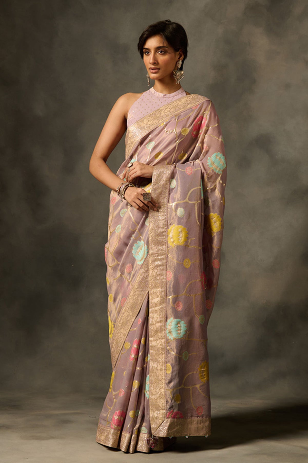 Purple Palki Saree