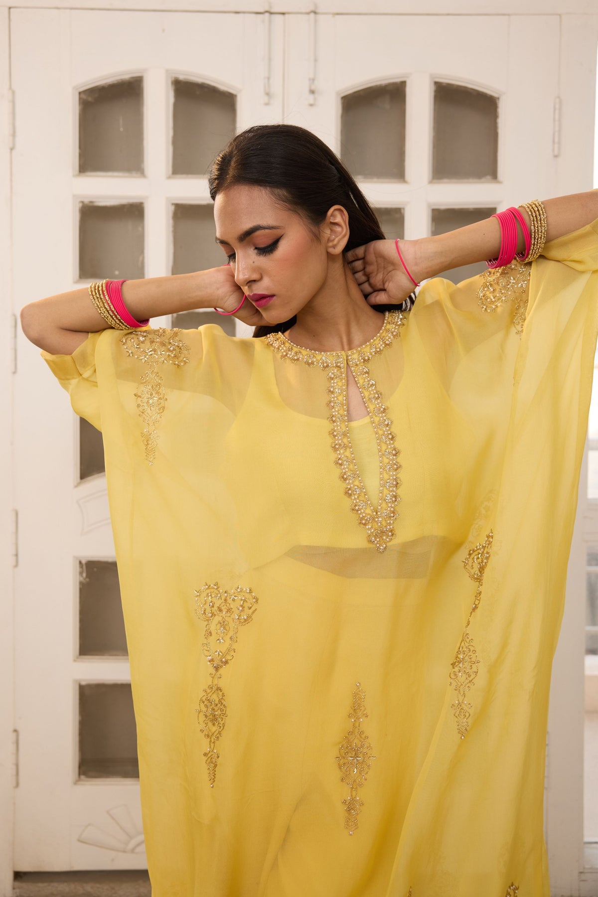 Sunshine Yellow Kaftan Set