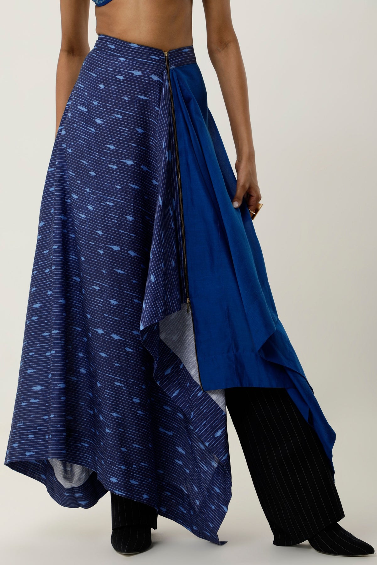 Asymmetrical Cobalt Skirt