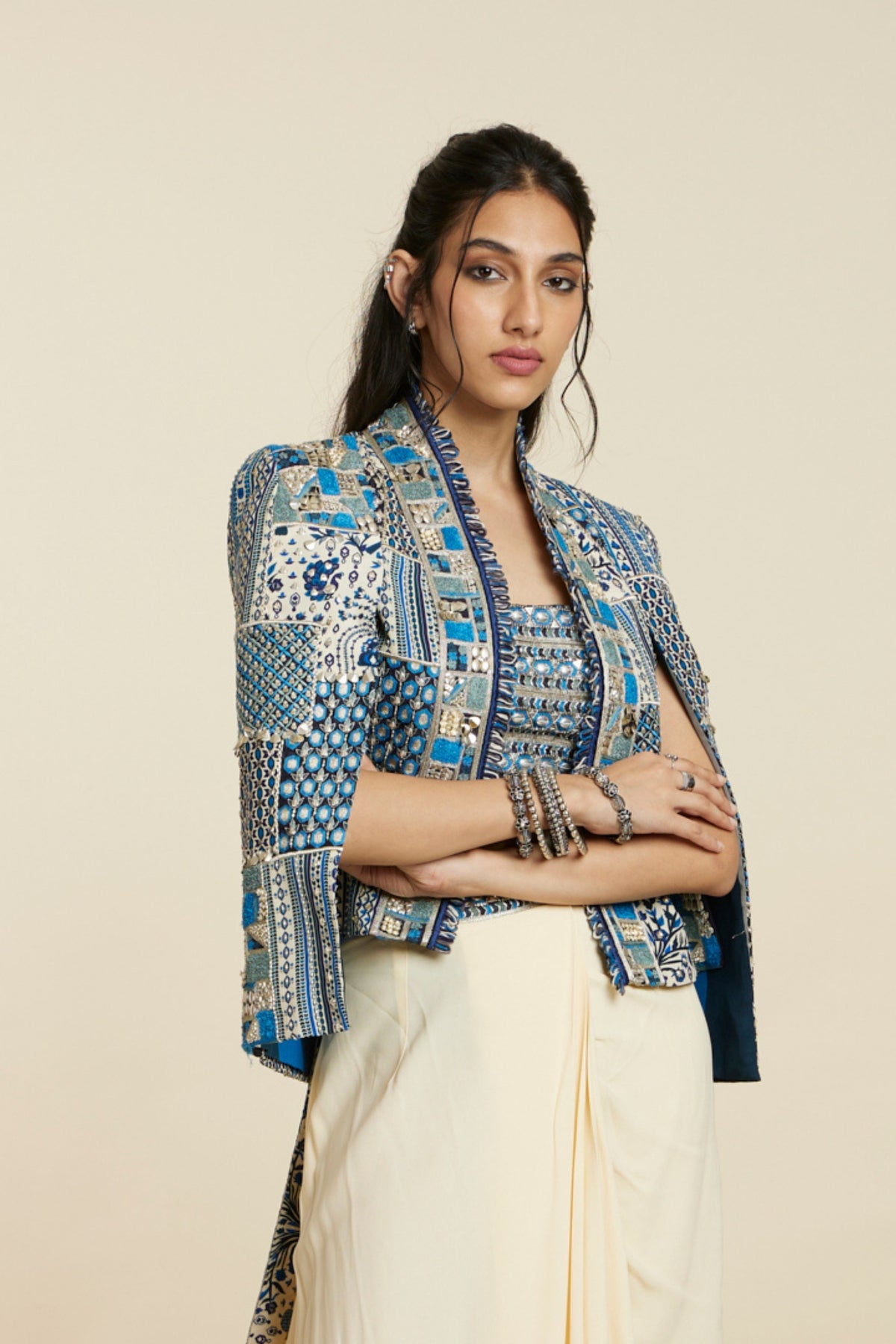 Blue Patchwork Noor Jacket