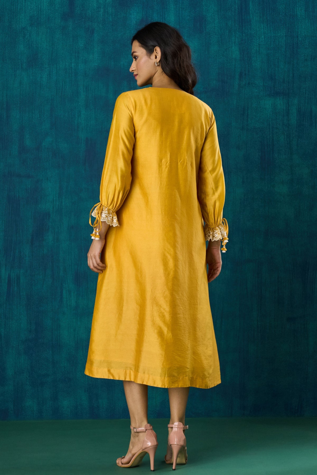 Mango Yellow Flowy Kurta Sets