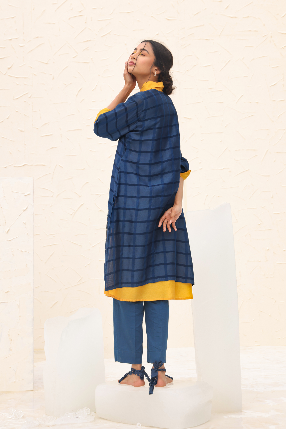 Dahlia Blue Embroidered Kurta