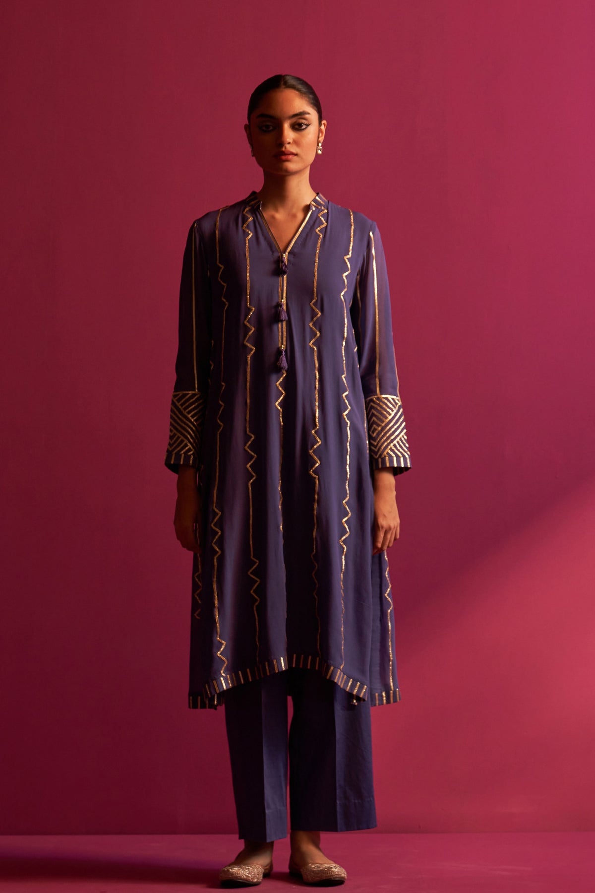 Mauve Gul Kurta Set